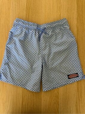 Vineyard Vines Boys' Blue Whale Pattern Swim Trunks Size Small